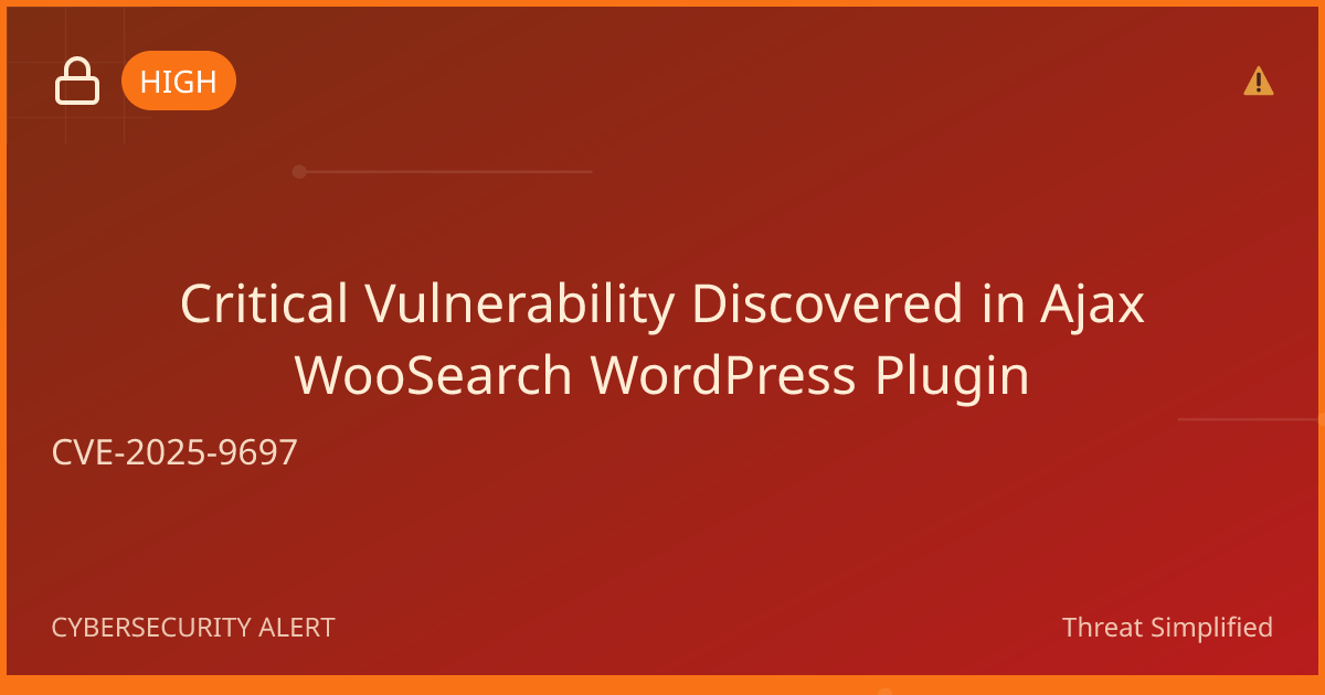 Critical Vulnerability Discovered in Ajax WooSearch WordPress Plugin
