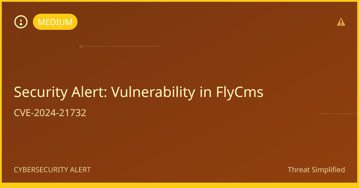 Security Alert: Vulnerability in FlyCms