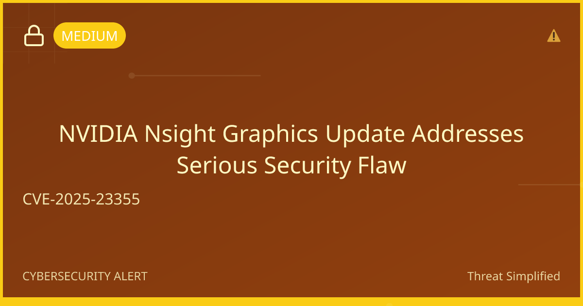 NVIDIA Nsight Graphics Update Addresses Serious Security Flaw